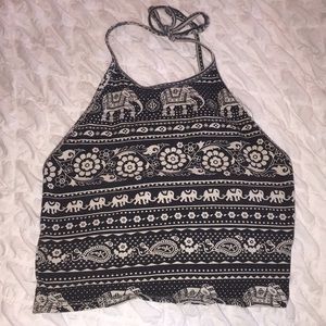 Black and white urban outfitters halter